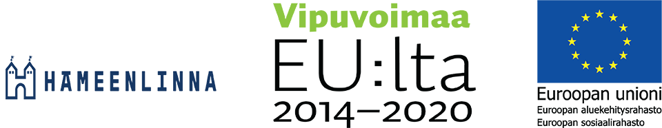 Hämeenlinnan kaupungin ja EU:n rakennerahaston logot.